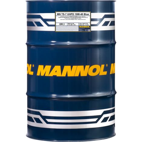 MANNOL - Huile moteur 10W40 TS-7 BLUE UHPD 7107 - Fût de 208 litres - MN7107-DR - Ce produit de marque MANNOL est neuf.