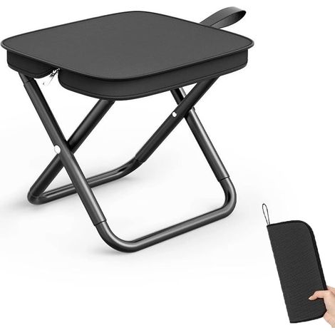 Tabouret Pliant Portable, Chaise de Camping Pliable, Siege de Peche, Camping Accessoires, Petit Tabouret Pliable pour Activités de Plein Air pour Voyages, Randonnée, Jardin, Pêche, Barbecue, Plage (1/5)
