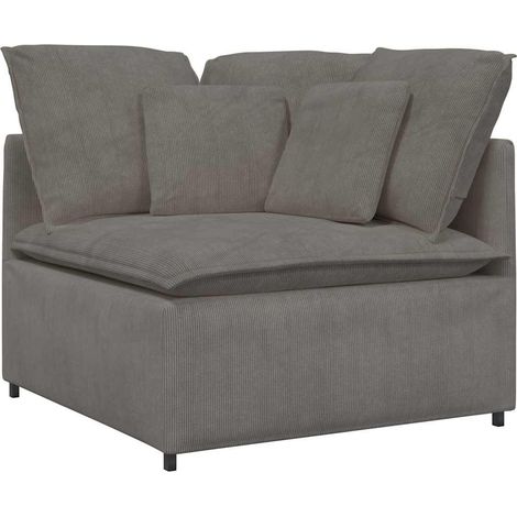 vidaXL Modulo Angolare Divano Modulare con Cuscini Grigio Chiaro 100cm (1/5)
