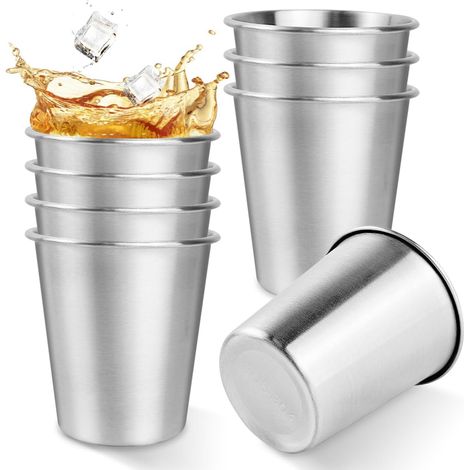 8 Pièces Gobelet Inox,Acier Inoxydable 304,260 ml,Empilable,Camping,Pique-nique (1/5)