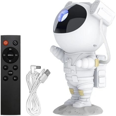 Veilleuse astronaute avec télécommande – Projecteur d'étoiles et lumière galaxie (1/5)