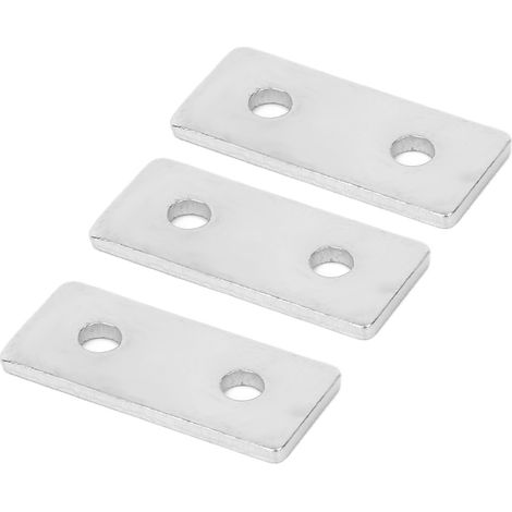20 plaques de réparation plates en acier au carbone, fixations pour profilés en aluminium 1840 (1/5)