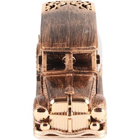 Horloge de bureau multifonction classique vintage en forme de voiture, réveil cadeau (Bronze) (1/5)
