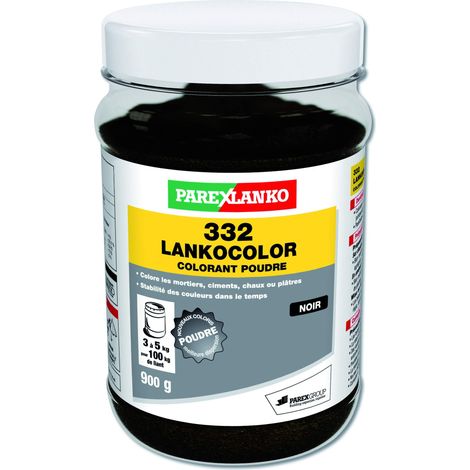 Parexlanko, 332 LankoColor, Colorante in polvere per malte, cemento, calce o intonaci, Nero, 900 g