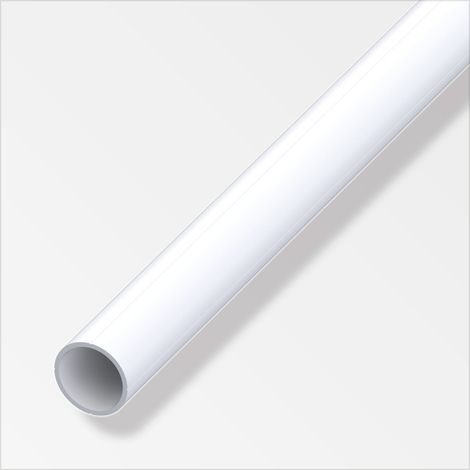 alfer Rundrohr Aluminium Ø 23,5 mm x 2,5 m weiß