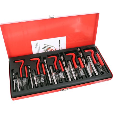 Kit de reparación de roscas Helicoil 131 EL, machos de roscar, terrajas, estuche (1/5)