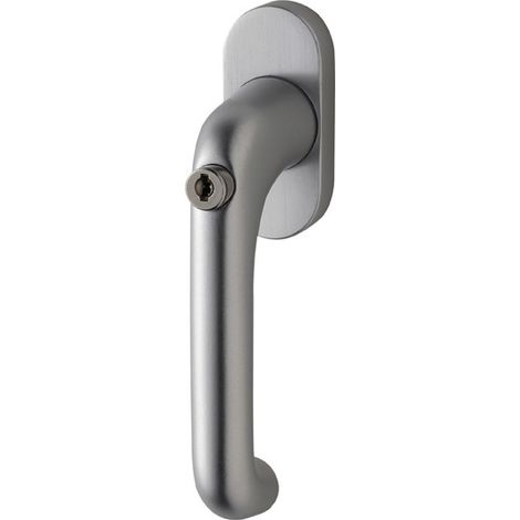 HDM Professional Fenstergriff Edelstahl matt, U-Form, 7mm, mit Druckzylinder (1/2)