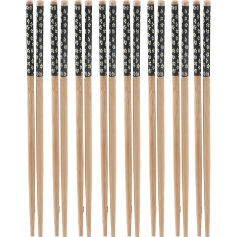 8 paires de baguettes en bambou réutilisables, style japonais classique, lot de baguettes pour maison et restaurant (1/5)