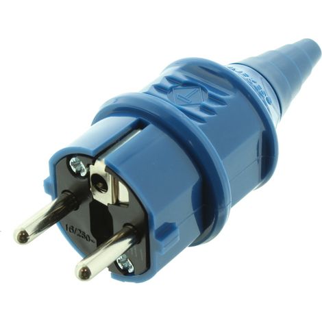 Mennekes Schuko Stecker IP44 blau