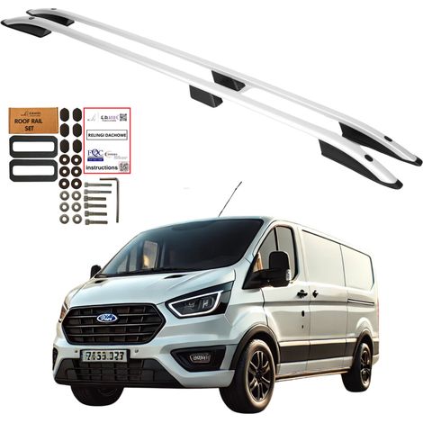 Barres de toit pour Ford Transit Custom Short (2012-2023) L1 Solide