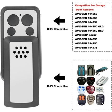 FLAMMKRAFT-Télécommande 433 MHz à code tournant pour portail de garage, compatible AVIDSEN, émetteur portable, 1 pièce (1/5)