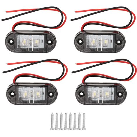 Feux de position latéraux intérieurs LED 12V, 4 pièces, matériau PC Stable adapté aux bateaux et yachts de camping-car