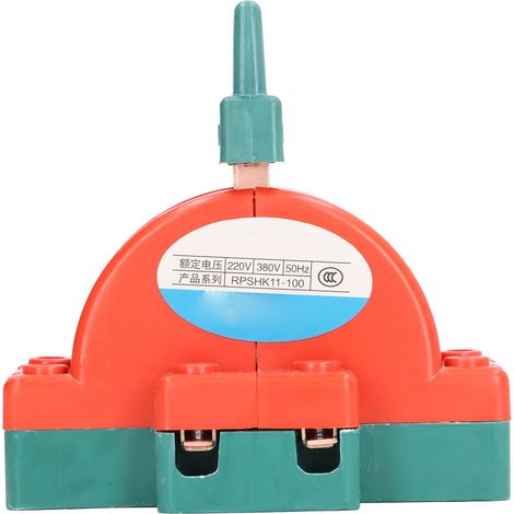 Interrupteur sectionneur à couteau 2P inverseur bipolaire commutateur de charge électrique avec anneaux de serrage renforcés 220V 380V 50Hz (1/5)
