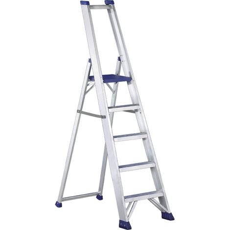Escalera ind tijera 1,16mt 5 peldaños anch alu regina svelt