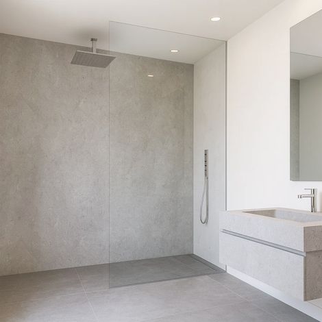Revestimiento pared Bladel 12 paneles PVC 120x60cm - Concrete (1/5)