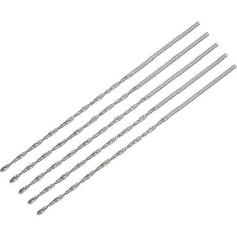 5 Pcs 1.4mm Mini Micro Forets Hélicoïdaux Haute Vitesse Acier Droit Tige Extra Long Perceuse Pointe 80mm pour Aluminium Alliage (1/5)