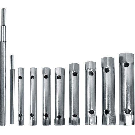 Clé Tubulaire - 10 Pièces 6 À 22 mm - Double Extrémité Pour Bougies Robinets Mitigeurs Boulons Encastrés - Jeu De Clés (1/5)