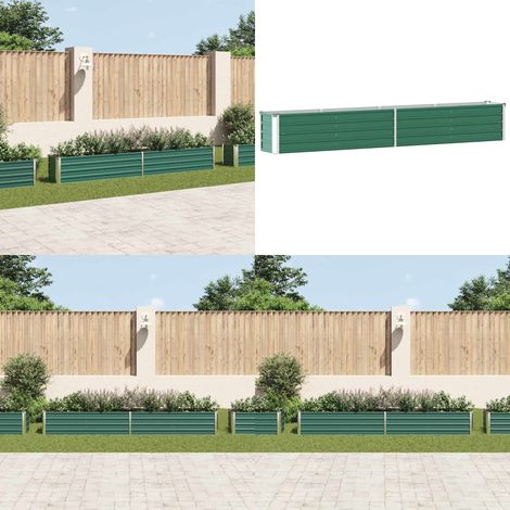 Garten-Hochbeet Verzinkter Stahl 320×40×45 cm Grün - Gartenhochbeet - Metallhochbeet - Stahlteich - Balkonbepflanzung - Gartendekoration - Home & Living (1/5)