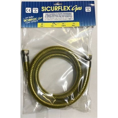 Tubo gas e gpl X10134 da 2 mt acciaio inox ff ½