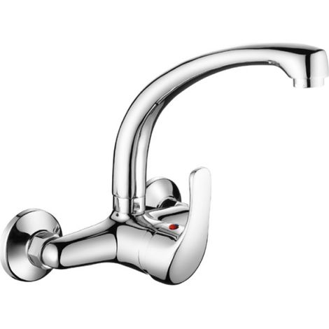 Grifo monomando Fregadero Pared Nova Caño Fundido ancho 11 cm. (1/2)