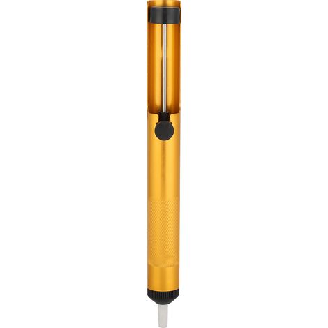 Pompe à dessouder manuelle, pistolet d'aspiration d'étain, outil manuel de retrait de soudure (aluminium or Total) 3 pièces