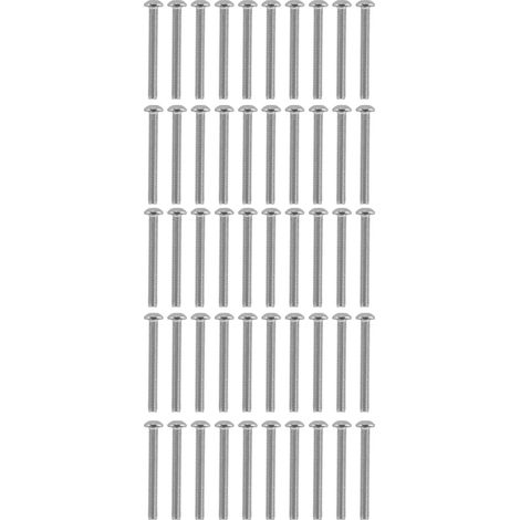 50 Vis à tête bouton hexagonale acier galvanisé M4 pour instruments électroniques et appareils de précision (1/5)