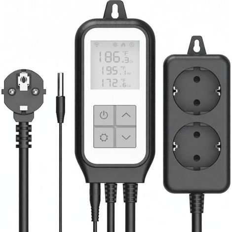 Termostato digitale intelligente WiFi con uscite di sistema di riscaldamento/raffreddamento, display LCD e l'applicazione di controllo remoto,termostato collegato (1/5)