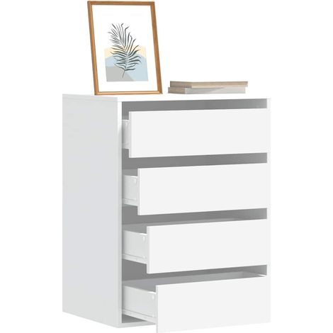 vidaXL Cassettiera Bianca 60x41x76 cm in Legno Multistrato
