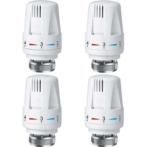 4-teiliger Thermostat-Heizkörperkopf, Trv M30 x 1,5 Heizkörper-Thermostatkopf, Thermostatventil für Heizsysteme in Wohnhäusern und Büros (1/5)