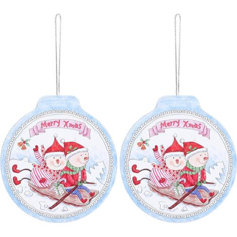 2 Pièces Boîte de Noël en Fer Blanc Forme Cloche (1/5)