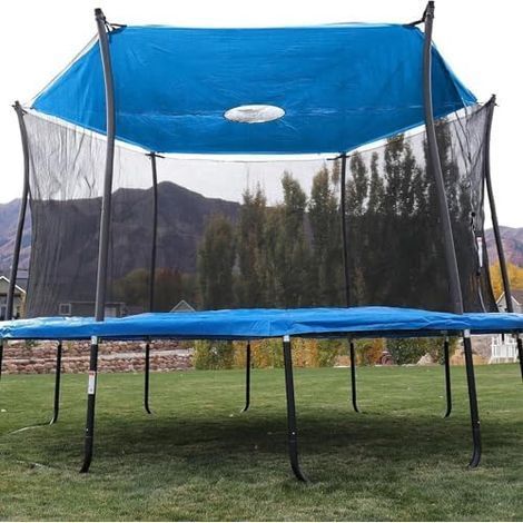 Couverture D'Ombrage De Trampoline, 6ft,8ft,10ft,12ft,14ft,16ft Toit Pare Soleil pour Trampoline Housse, BâChe Anti-UV Auvent Protection Solaire,14ft - 14ft (1/5)