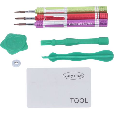 Kit d'outils de réparation de carte mère pour ordinateur portable : tournevis cruciforme, levier et grattoir. (1/5)