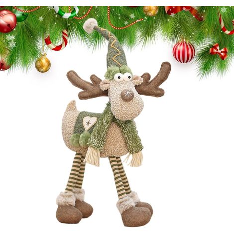 Renne De Noël À Longues Pattes - Figurines de Table Festives de Noël avec (1/5)