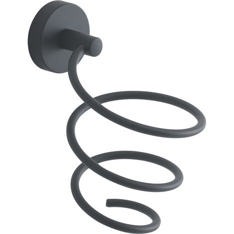 Porta phon da muro in acciaio inox e Cromall 2355 Gedy serie EROS Nero Matt