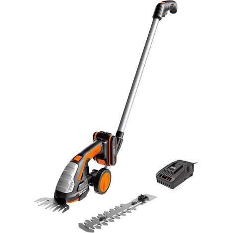 Cisaille à gazon et taille-haies 4-en-1 sans fil 20V WG801E.3 4 lames interchangeables, manche télescopique, batterie 2 Ah incluse et compatible PowerShare (1/5)
