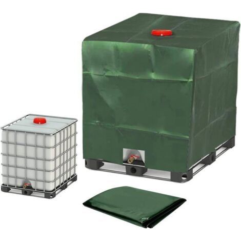 Log für 1000-Liter-IBC-Container – Staubdichter Deckel und Schutzhülle – 120 x 100 x 116 cm, Grün (1/5)