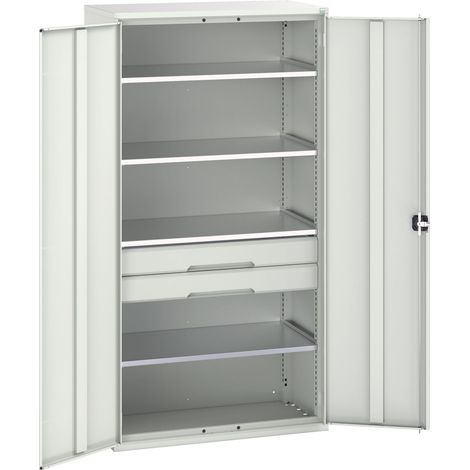 Bott 16926574.16 Verso Kitted Cupboard 4 Shelf + 2 Drawer 1050 x 2000mm Light Grey