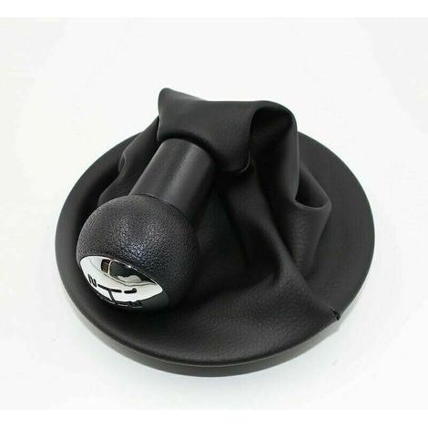 Pommeau de levier de vitesse 5 vitesses noir chromé avec soufflet anti-poussière – compatible Citroën Partner (2008–2021) (1/5)