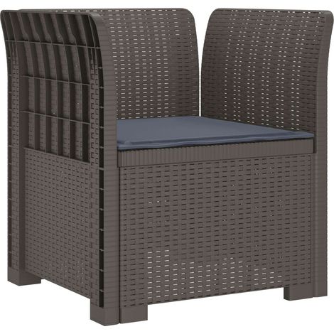 Maison Exclusive - Poltrona a 1 Posto con Cuscino Aspetto Rattan PP Grigio Chiaro (1/5)