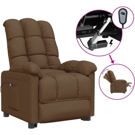 Fauteuil de Salon,Chaise,Fauteuil inclinable électrique Marron Tissu CFW439911 (1/5)