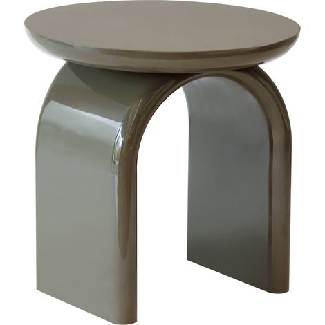 Table d'appoint verte aux lignes arrondies - vert olive (1/5)
