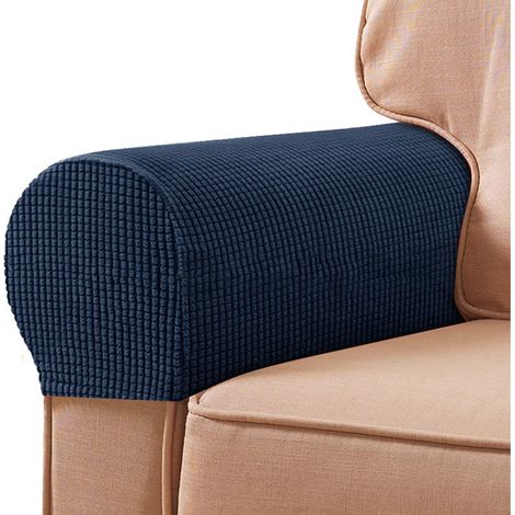 Housse De Bras De Canapé - Élastique Anti-Dérapant En Polyester - Pour Canapé Fauteuil Relax - Lot De 2 (1/5)