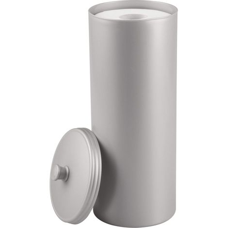 iDesign Kent Portarotoli di Carta Igienica per Bagno, Plastica, Argento, 10.25x23.5x0.2 cm (1/3)