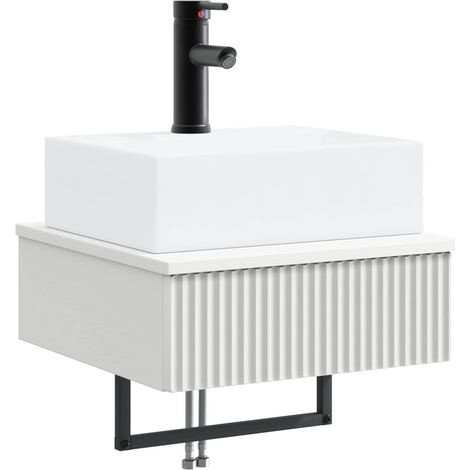 vidaXL Wall-Mounted Wash Basin White 40 x 41 x 39 cm Engineered Wood