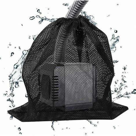 2er-Pack Verstopfungsbeutel für Teichpumpen – Industrielles Filtergewebe – Für biologische Teichfilter – Schwarz (1/5)