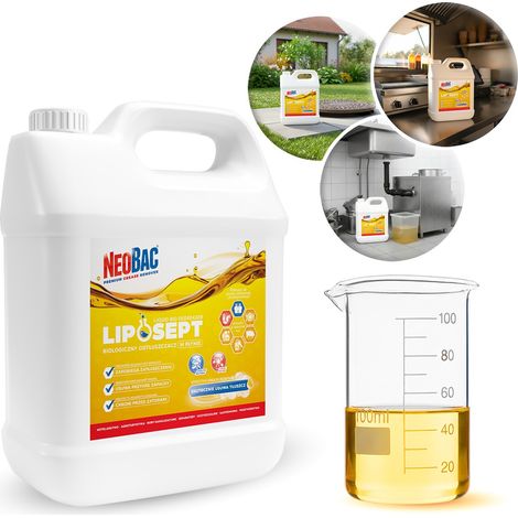 NeoBac LIPOSEPT biologischer Flüssigentfetter LIPAZA entfernt Fett 5L
