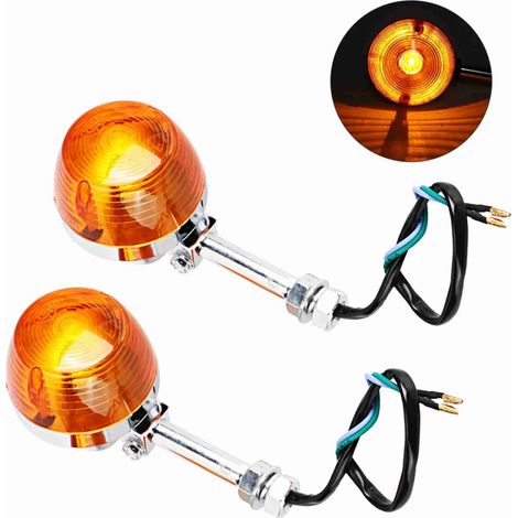 2pcs Clignotants 12V 8mm pour Honda C70 CT70 CT90 XL100 CB350 CM400 CB450 CB750 (1/5)