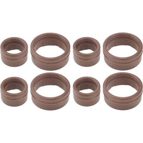 Kit de 8 Joints Toriques pour Compresseur de Climatisation Diamètre 10,6 mm et 17 mm Compatible Renault Scenic II Megane II