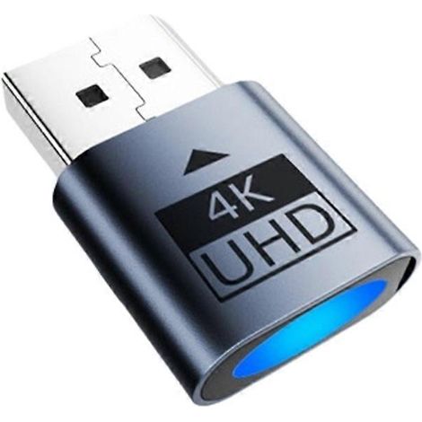 Dummy DP 4K UHD Plug and Play 1080p 60Hz Adapter mit virtuellem Display-Emulator und Kontrollleuchte. (1/5)