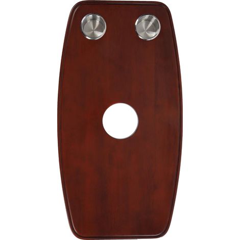 Plateau de table 750x400mm en bois massif, dessus amovible imperméable avec 2 porte-gobelets, pour bateau, caravane et camping-car. (1/5)